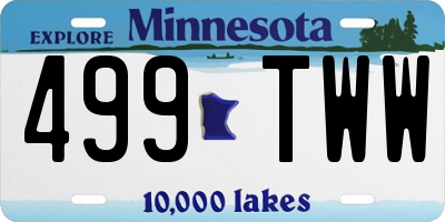 MN license plate 499TWW