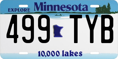 MN license plate 499TYB