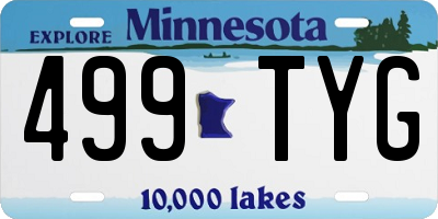 MN license plate 499TYG