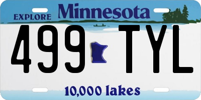 MN license plate 499TYL