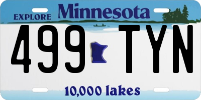 MN license plate 499TYN