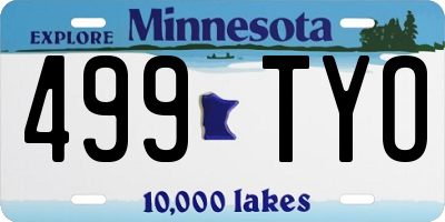 MN license plate 499TYO