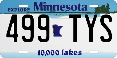 MN license plate 499TYS