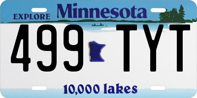 MN license plate 499TYT