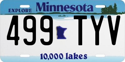 MN license plate 499TYV