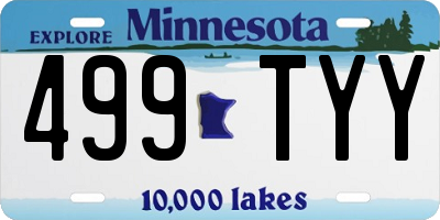 MN license plate 499TYY