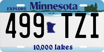 MN license plate 499TZI