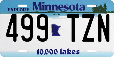 MN license plate 499TZN