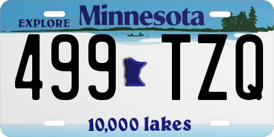 MN license plate 499TZQ
