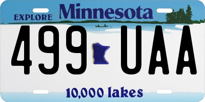 MN license plate 499UAA