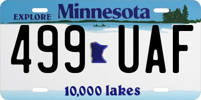 MN license plate 499UAF