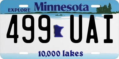 MN license plate 499UAI