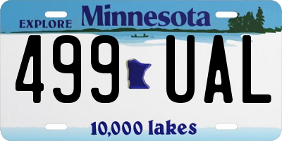 MN license plate 499UAL