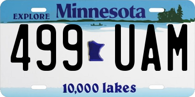 MN license plate 499UAM