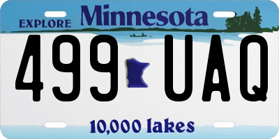 MN license plate 499UAQ