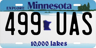 MN license plate 499UAS