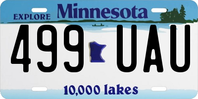 MN license plate 499UAU