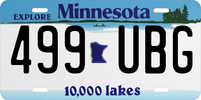 MN license plate 499UBG