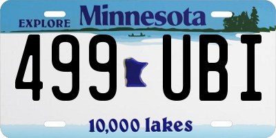 MN license plate 499UBI