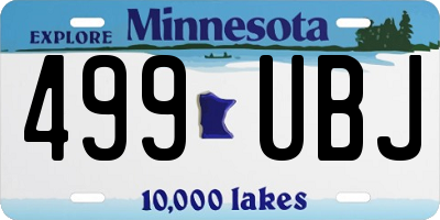 MN license plate 499UBJ