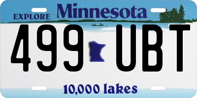 MN license plate 499UBT