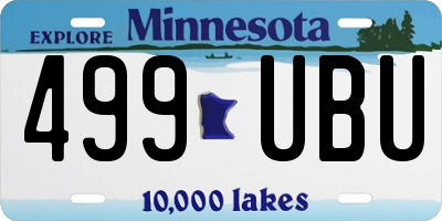MN license plate 499UBU