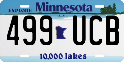 MN license plate 499UCB