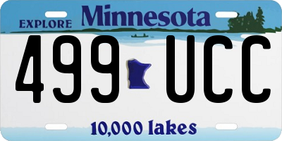 MN license plate 499UCC