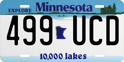 MN license plate 499UCD
