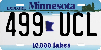 MN license plate 499UCL