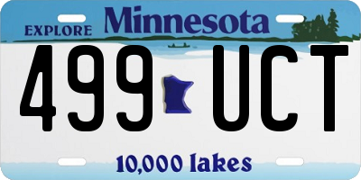 MN license plate 499UCT