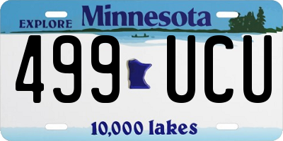 MN license plate 499UCU