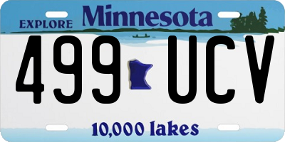 MN license plate 499UCV