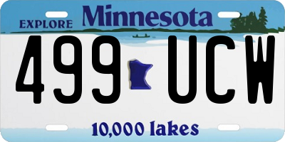 MN license plate 499UCW