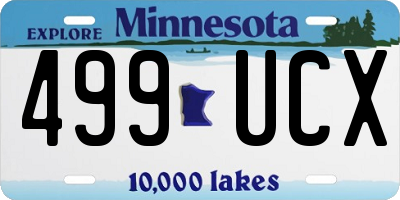 MN license plate 499UCX