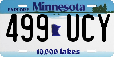 MN license plate 499UCY