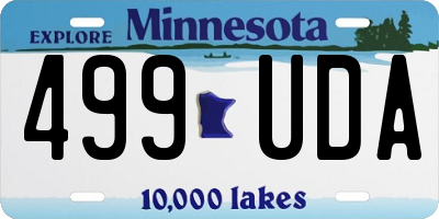 MN license plate 499UDA