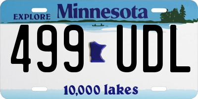 MN license plate 499UDL