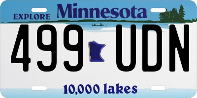MN license plate 499UDN