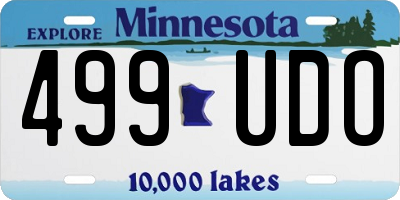 MN license plate 499UDO