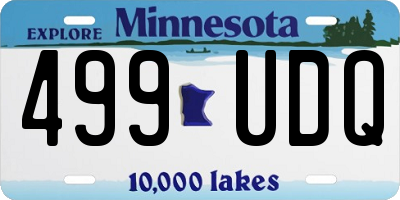 MN license plate 499UDQ