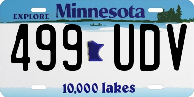 MN license plate 499UDV