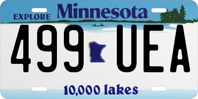 MN license plate 499UEA