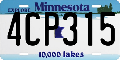 MN license plate 4CP315