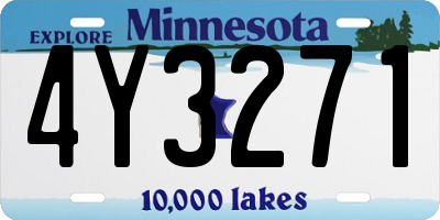 MN license plate 4Y3271