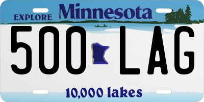 MN license plate 500LAG