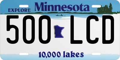 MN license plate 500LCD