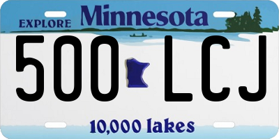 MN license plate 500LCJ