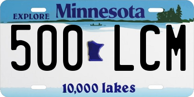 MN license plate 500LCM