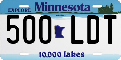 MN license plate 500LDT